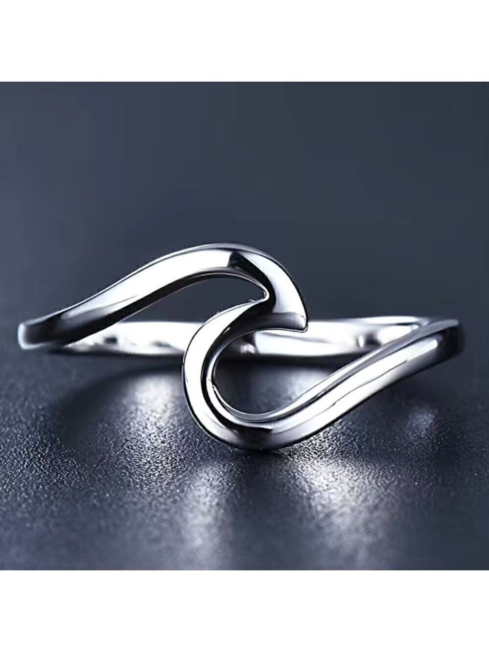 Boho Wave Ring #821 (Silver style)